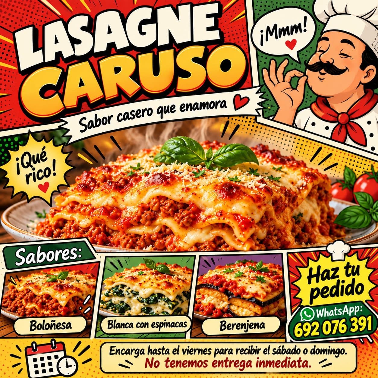 Lasagne Caruso: lasanyes i contacte